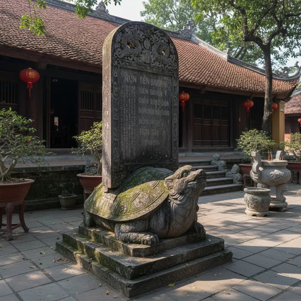 Các tấm bia ký cổ lưu giữ giá trị lịch sử lâu đời tại chùa