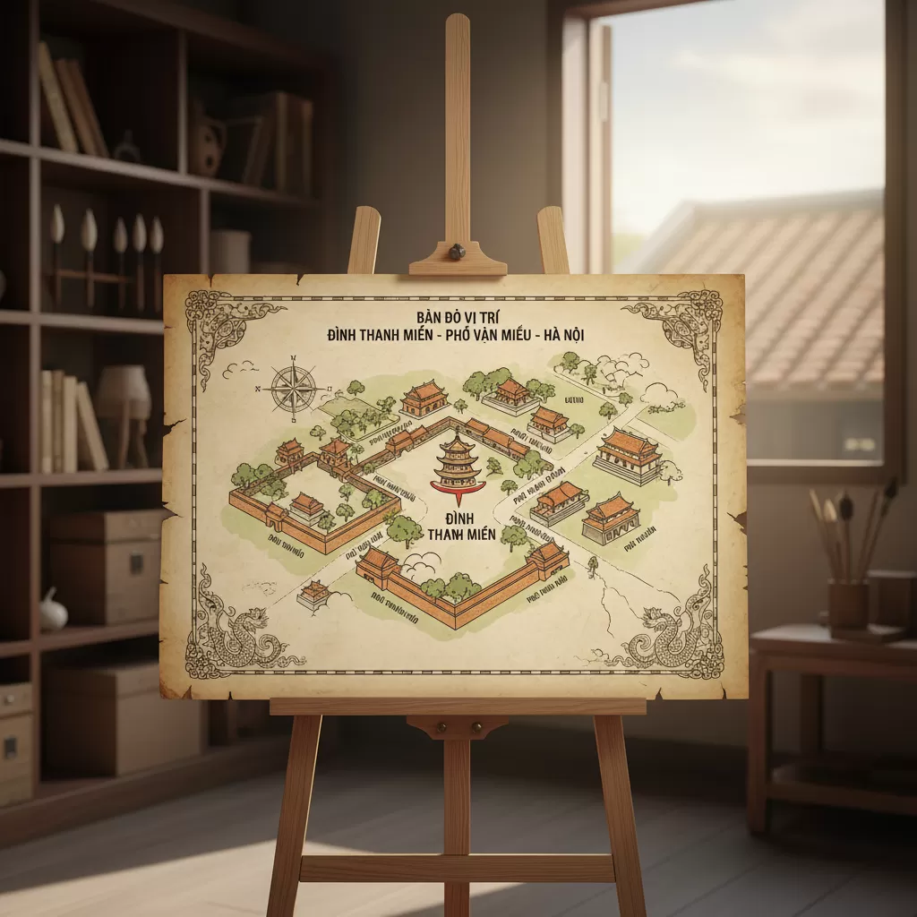 Vị trí thuận lợi của Đình Thanh Miến gần các khu di tích lớn tại Hà Nội