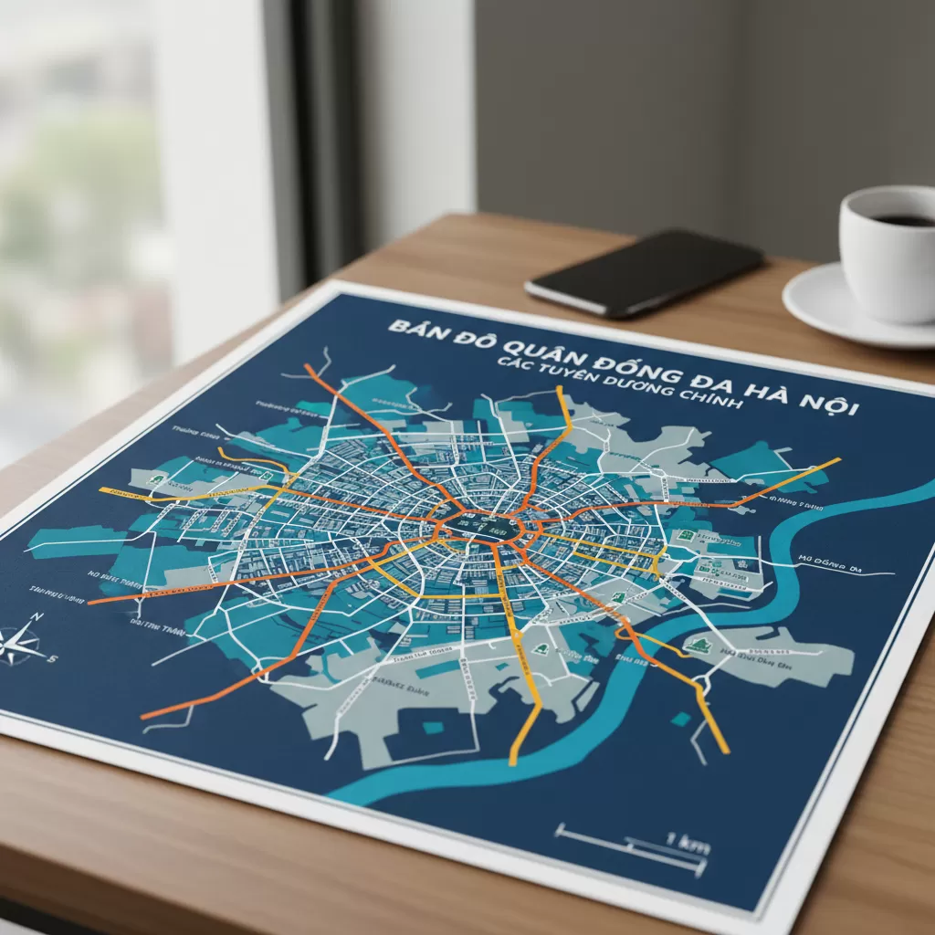 Vị trí đắc địa của quận Đống Đa giúp du khách dễ dàng di chuyển đến các khu vực lân cận