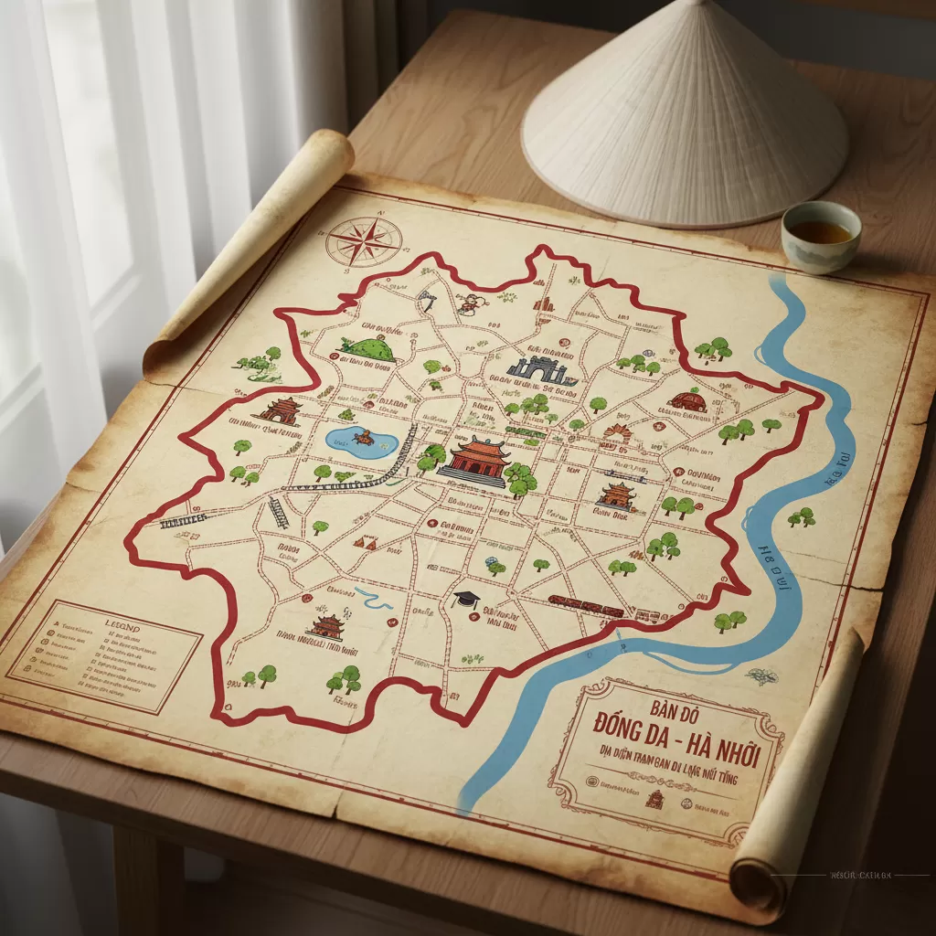 Vị trí trung tâm của quận Đống Đa giúp du khách dễ dàng di chuyển đến các điểm tham quan