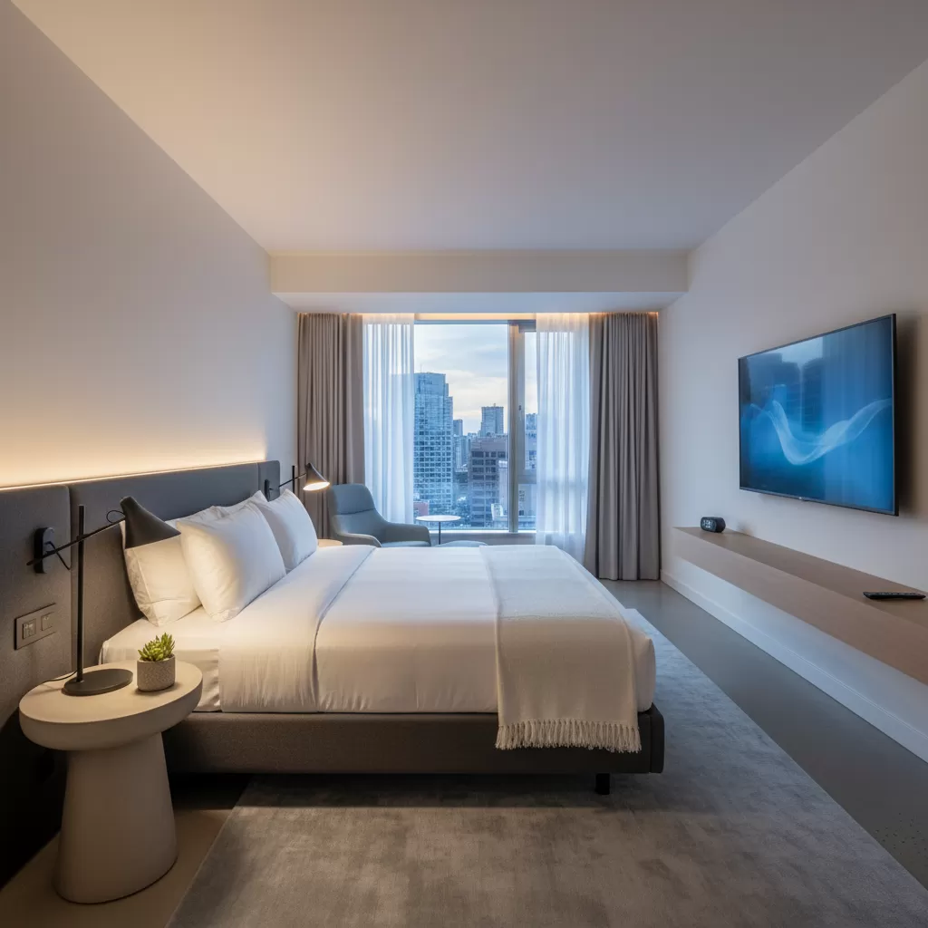 Trang thiết bị hiện đại và tiện nghi cao cấp bên trong phòng đôi