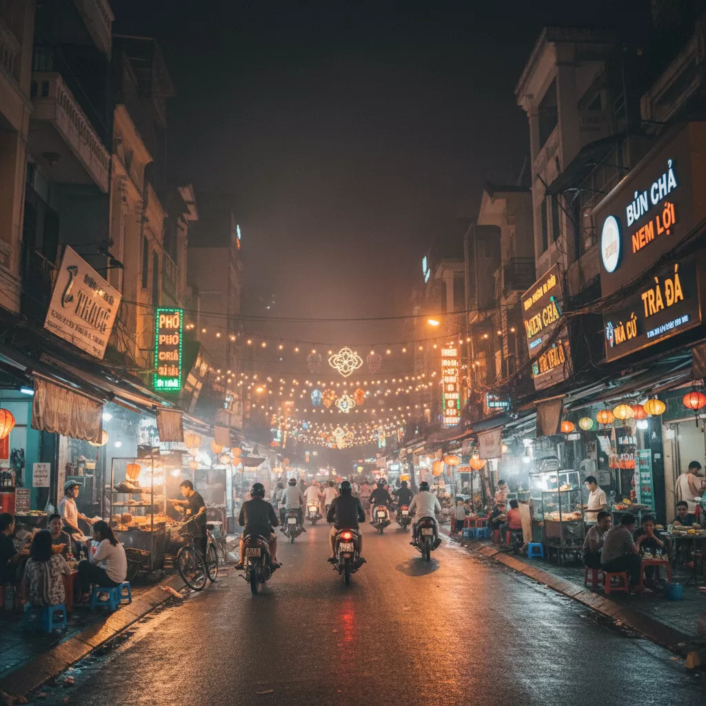 Phố Xã Đàn  cung đường hội tụ nhiều địa điểm ăn uống đêm hấp dẫn