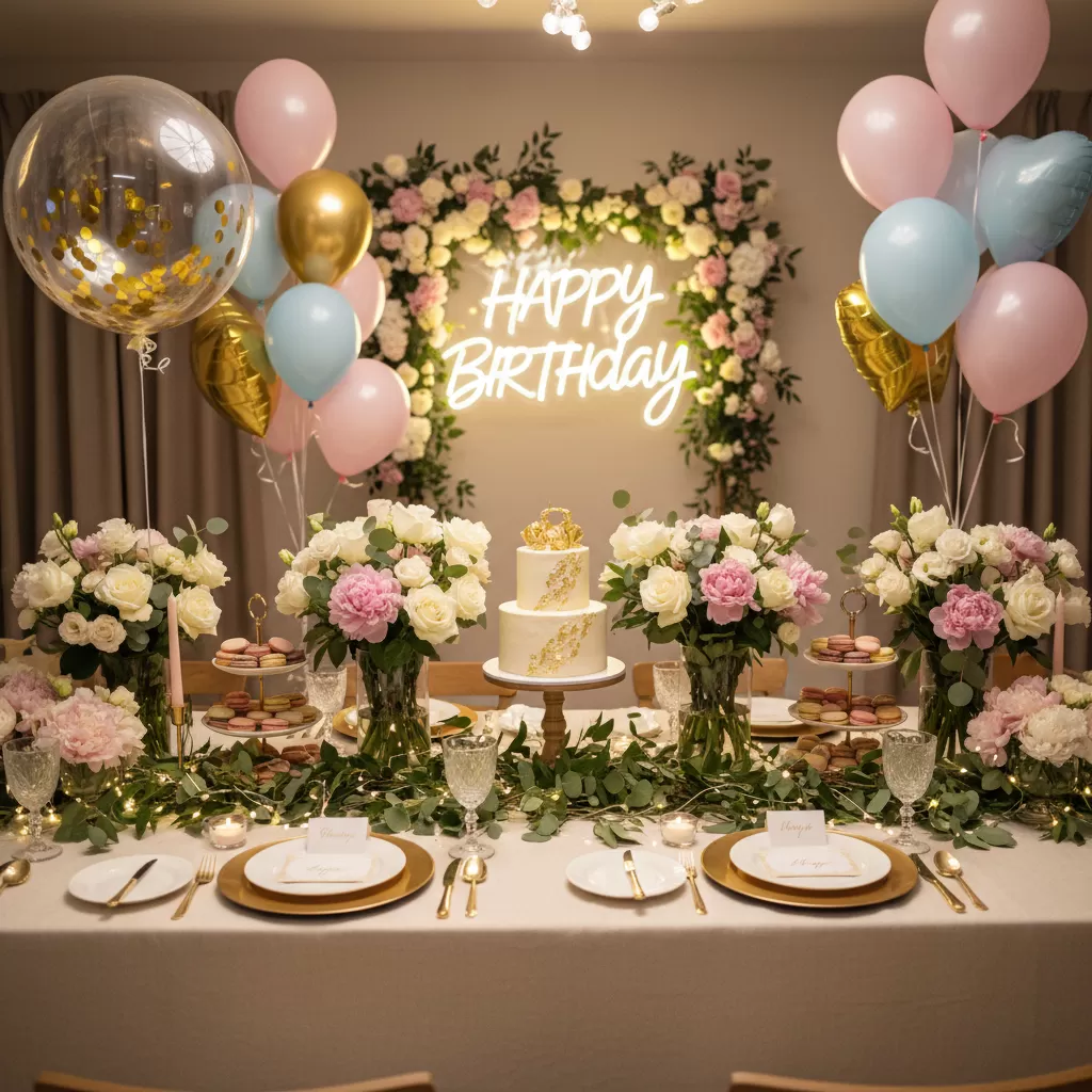 Dịch vụ trang trí tiệc sinh nhật trọn gói chuyên nghiệp giúp không gian thêm phần lung linh