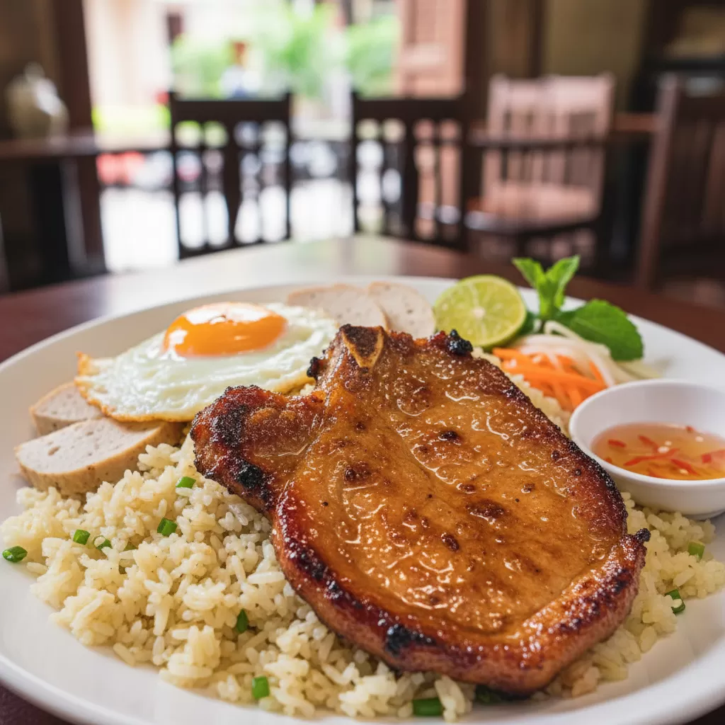 Sườn nướng mật ong đặc trưng với hương vị đậm đà tại Cơm tấm Ali