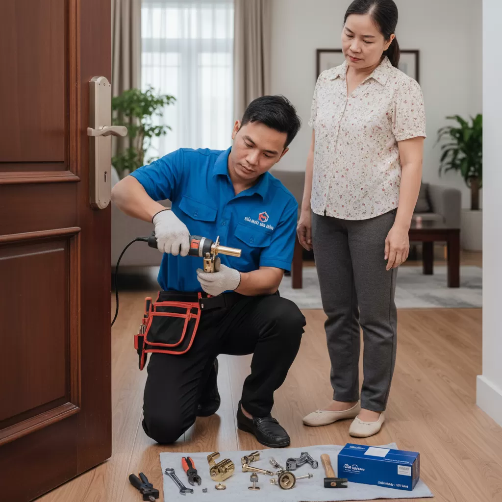 Thay thế ổ khóa chính hãng đảm bảo an ninh tối đa cho ngôi nhà bạn