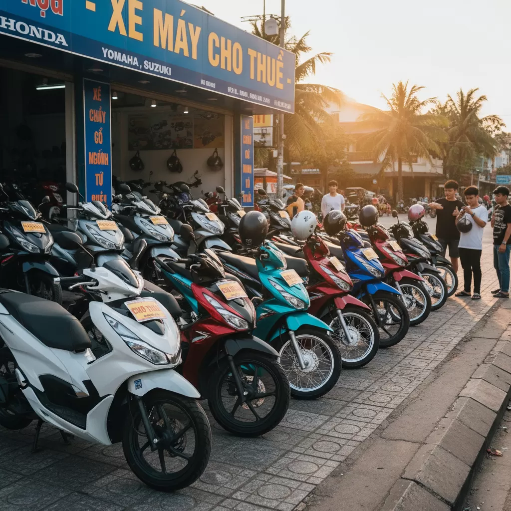 Các dòng xe máy đa dạng sẵn sàng phục vụ nhu cầu đi lại của khách hàng