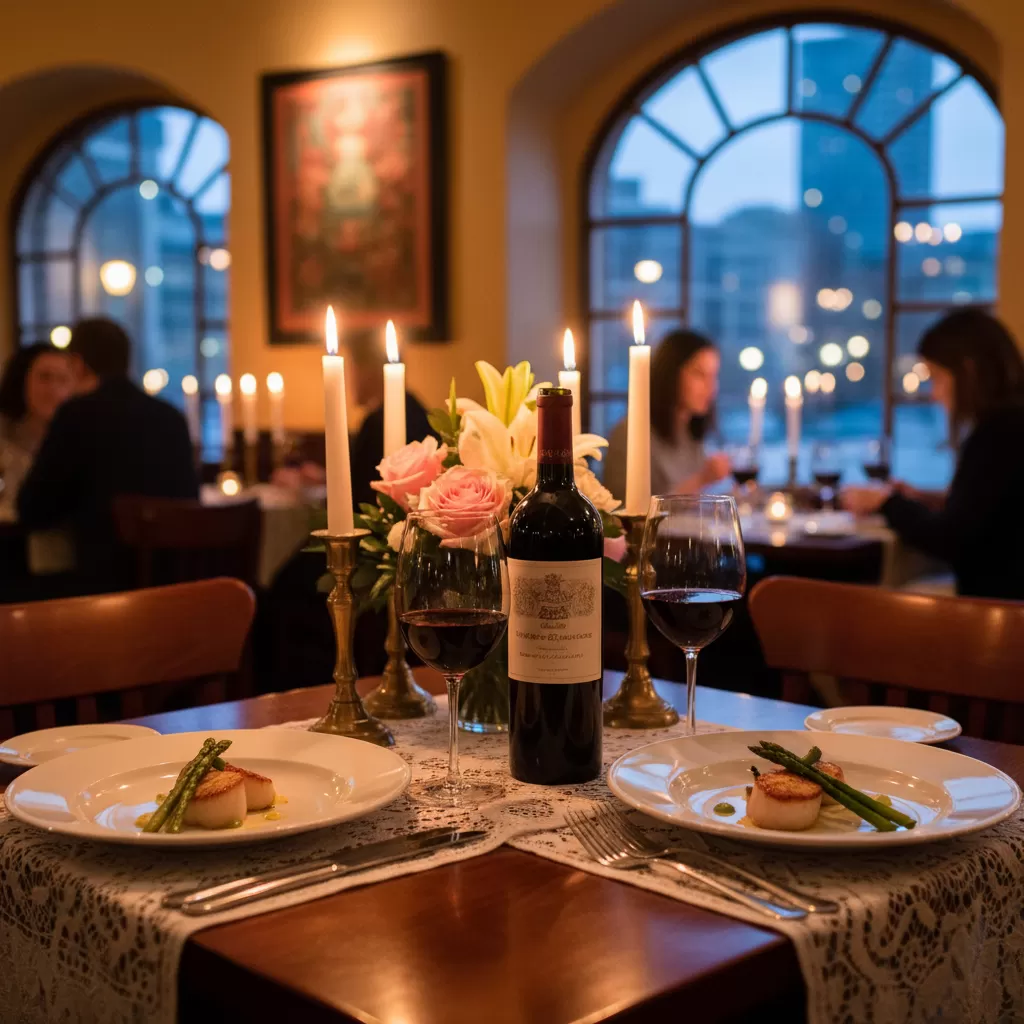 Một bữa tối lãng mạn là phần không thể thiếu trong buổi hẹn hò