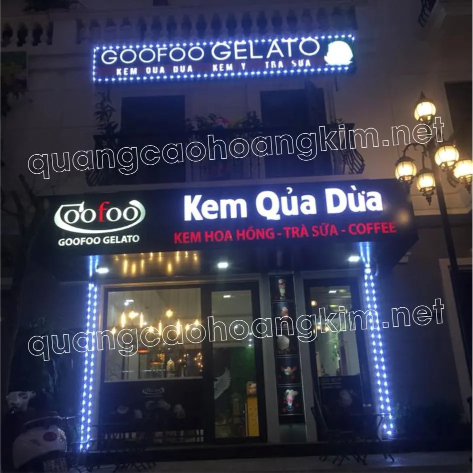 Sự kết hợp giữa Mica và đèn LED tạo nên hiệu ứng ánh sáng bắt mắt thu hút khách hàng