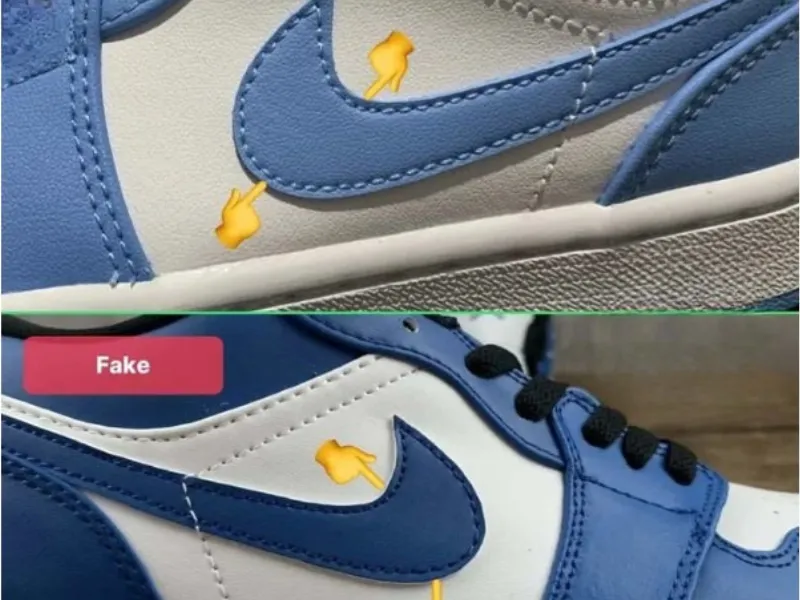 Việc kiểm tra kỹ lưỡng tem và đường may giúp xác định giá trị thực của đôi giày sneaker