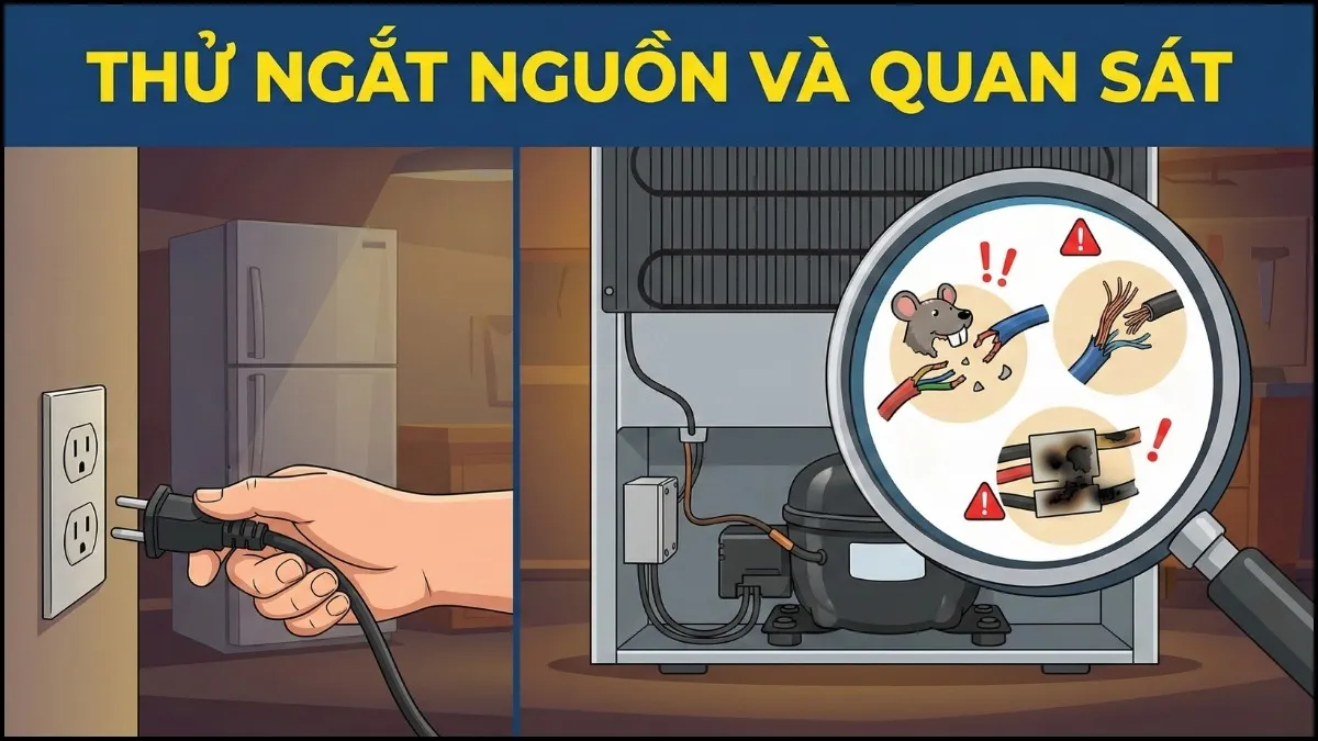 tu-lanh-bi-ro-dien-11 Kiểm tra và khắc phục triệt để tình trạng rò rỉ điện nước để đảm bảo an toàn gia đình