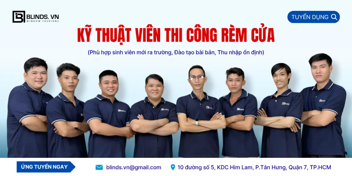 Quy trình thi công tỉ mỉ là yếu tố quyết định độ bền của hệ thống rèm cửa