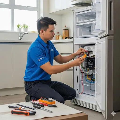 z6989712895883_a6f6d3c1fb587f682161a8dda8fe04ac Quy trình sửa chữa bài bản kỹ thuật viên thực hiện các thao tác chuyên nghiệp